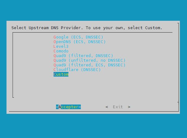 Configuration upstream DNS custom